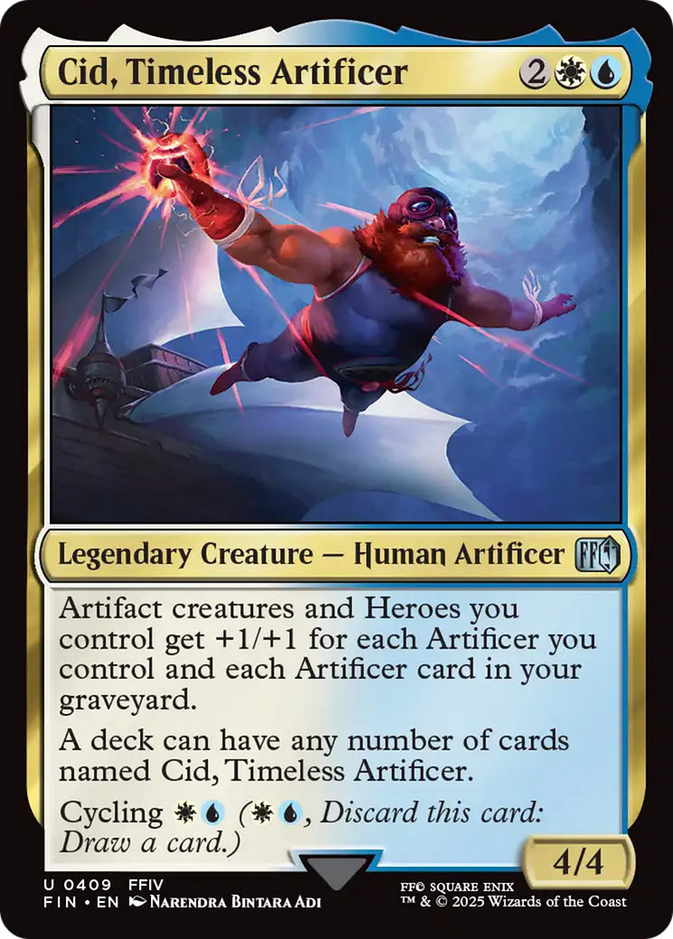 Cid, Timeless Artificer (0409) (FIN-409) [FINAL FANTASY] Foil MTG Single Wizards of the Coast