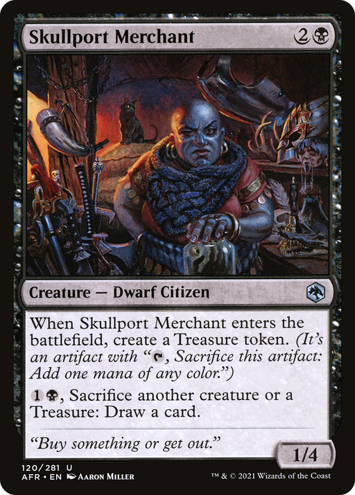 Skullport Merchant (AFR-120) [Adventures in the Forgotten Realms] Foil MTG Single Wizards of the Coast