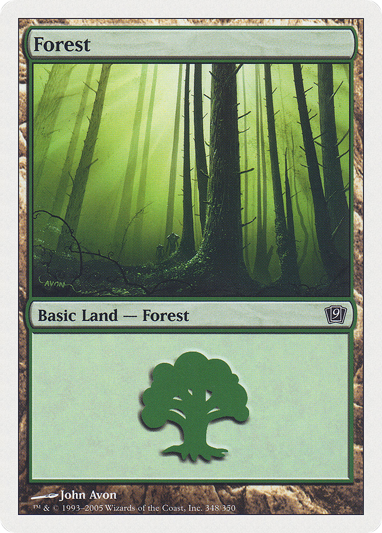 Forest (348) (9ED-348) [9th Edition] Foil MTG Single Wizards of the Coast