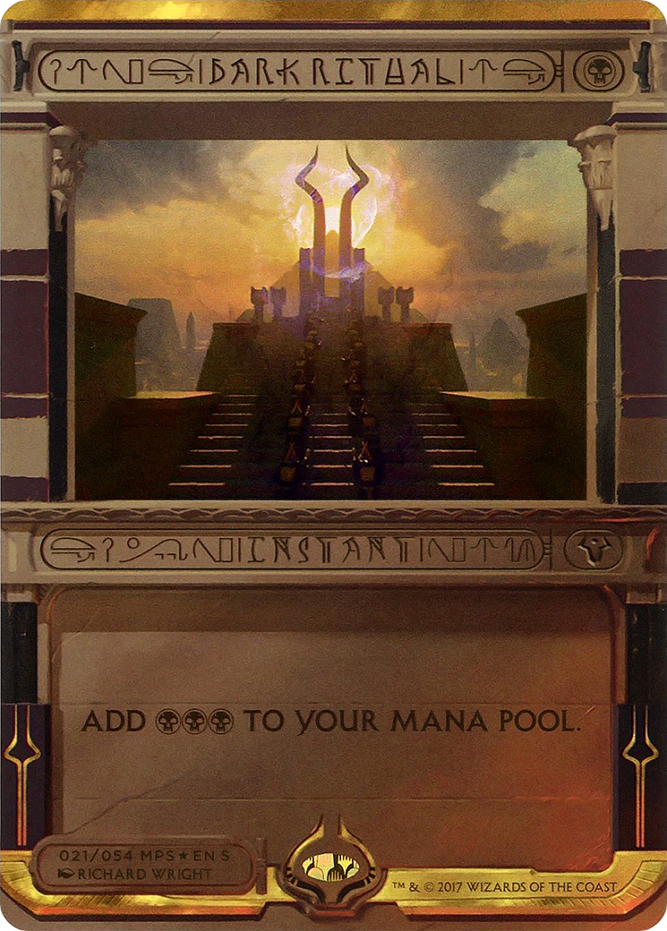 Dark Ritual (MPS2-021) [Amonkhet Invocations] (Borderless) Foil MTG Single Wizards of the Coast