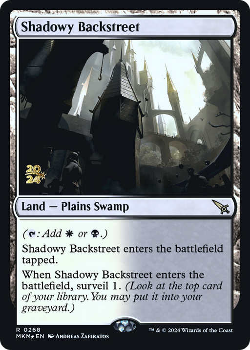 Shadowy Backstreet (PRE-268) [Murders at Karlov Manor Promos] Foil MTG Single Wizards of the Coast