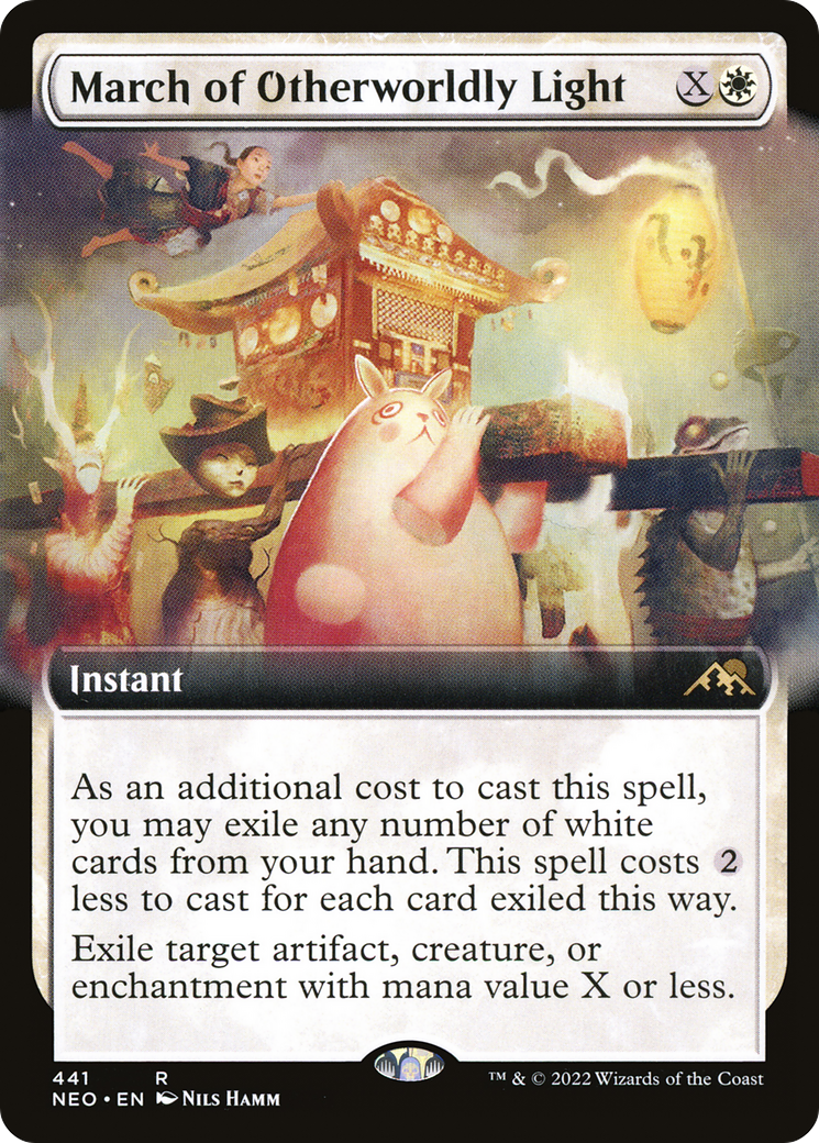 March of Otherworldly Light (NEO-441) [Kamigawa: Neon Dynasty] (Extended Art) MTG Single Wizards of the Coast