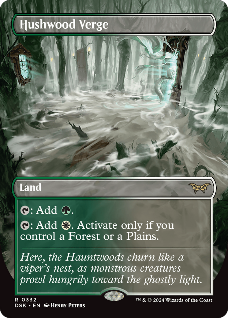 Hushwood Verge (DSK-332) [Duskmourn: House of Horror] (Borderless) Foil MTG Single Wizards of the Coast
