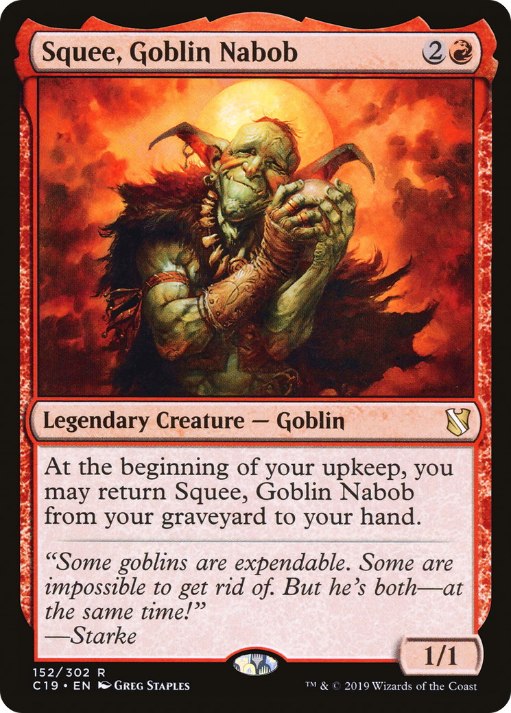Squee, Goblin Nabob (C19-152) [Commander 2019] MTG Single Wizards of the Coast