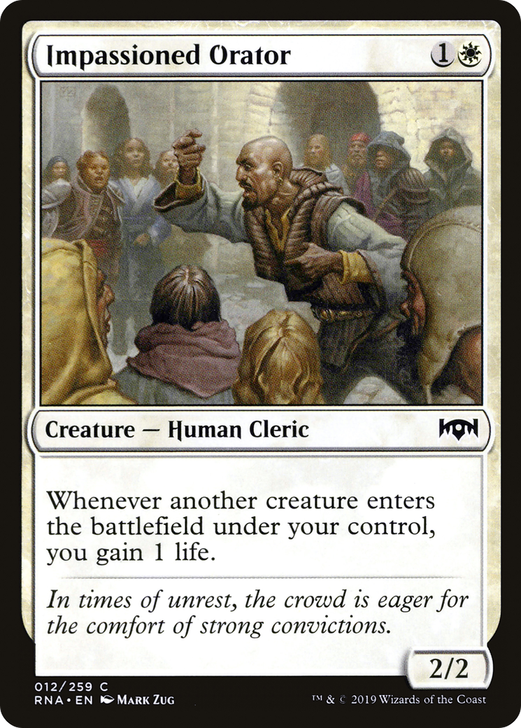 Impassioned Orator (RNA-012) [Ravnica Allegiance] MTG Single Wizards of the Coast