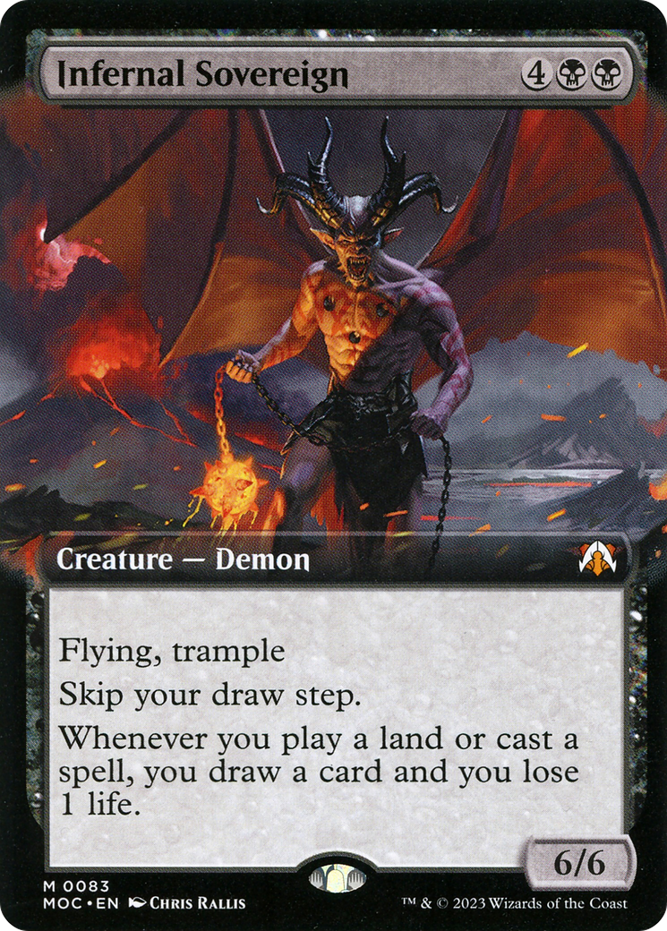 Infernal Sovereign (MOC-083) [March of the Machine Commander] (Extended Art) MTG Single Wizards of the Coast