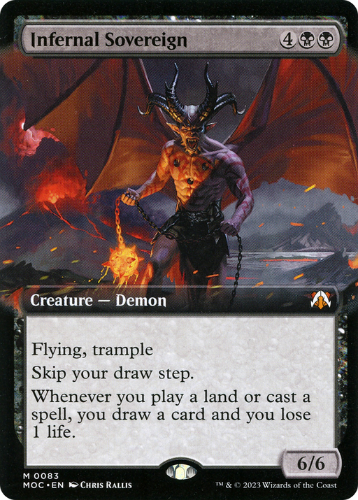 Infernal Sovereign (MOC-083) [March of the Machine Commander] (Extended Art) Foil MTG Single Wizards of the Coast