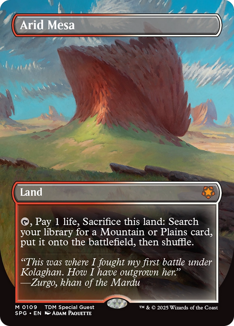 Arid Mesa (SPG-109) [Special Guests] (Borderless) Foil MTG Single Wizards of the Coast