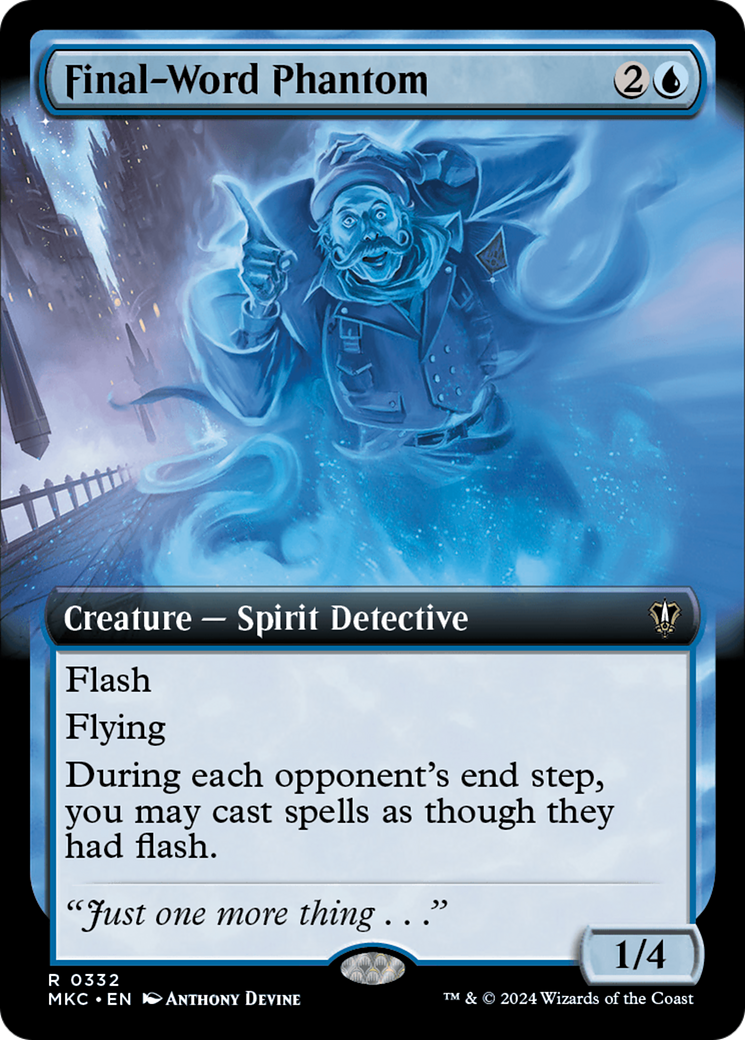 Final-Word Phantom (MKC-332) [Murders at Karlov Manor Commander] (Extended Art) MTG Single Wizards of the Coast