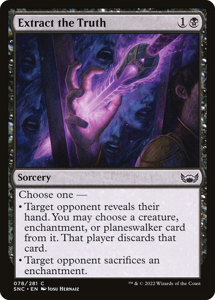 Extract the Truth (SNC-078) [Streets of New Capenna] Foil MTG Single Wizards of the Coast