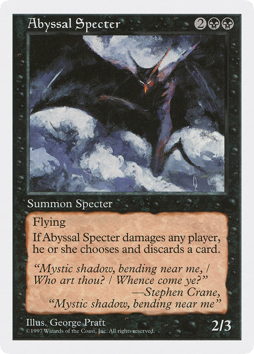 Abyssal Specter (5ED-) [Fifth Edition] MTG Single Wizards of the Coast