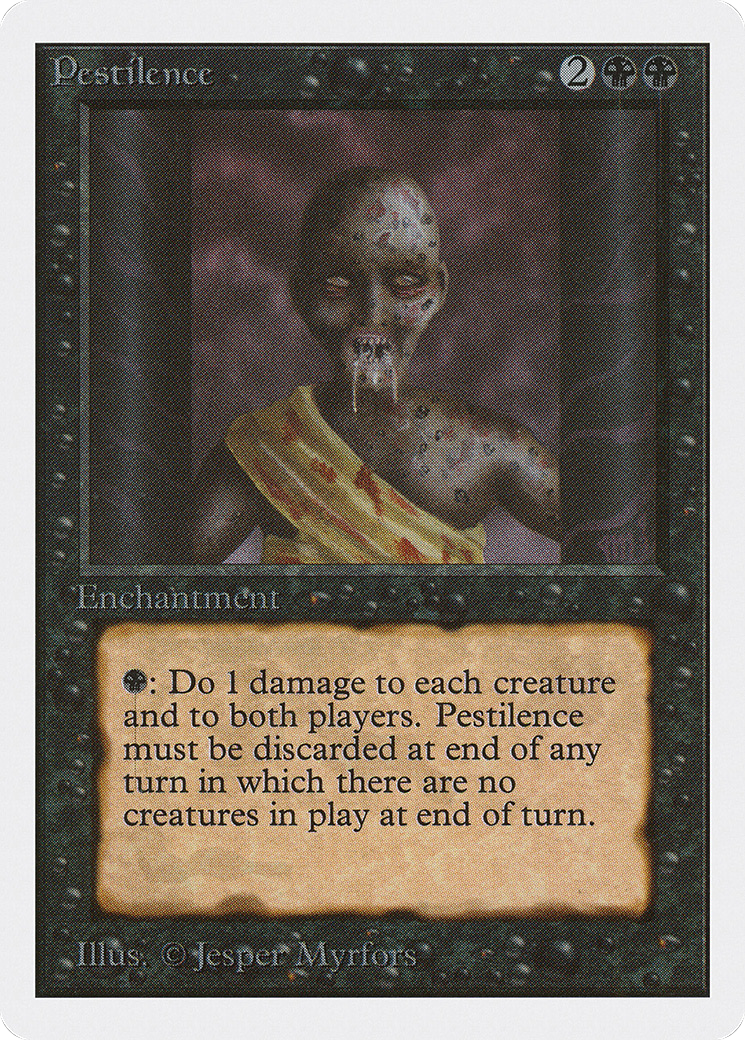 Pestilence (2ED-121) [Oldschool] Unlimited Edition MTG Single Wizards of the Coast