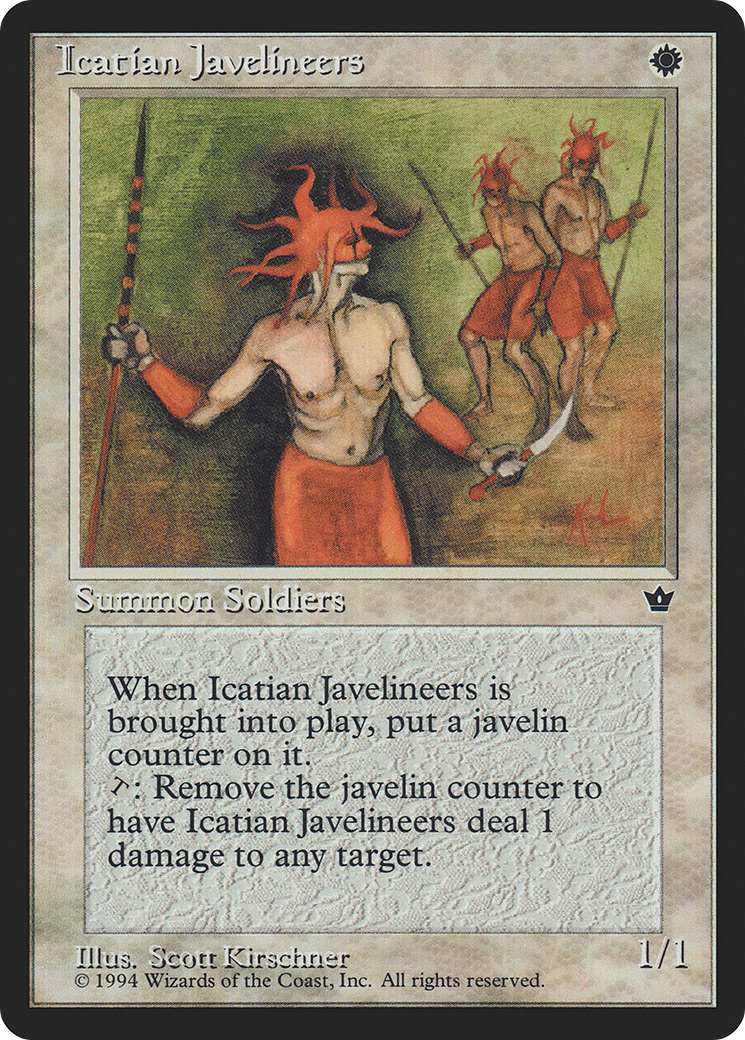 Icatian Javelineers (FEM-08C) [Fallen Empires] MTG Single Wizards of the Coast