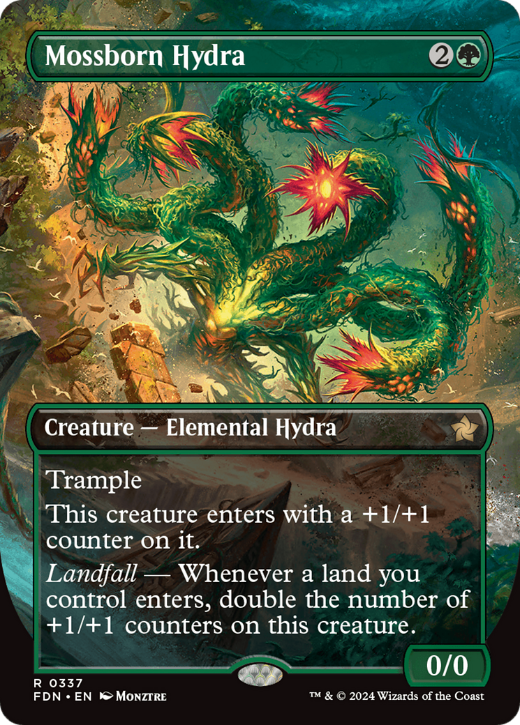 Mossborn Hydra (FDN-337) [Foundations] (Borderless) MTG Single Wizards of the Coast
