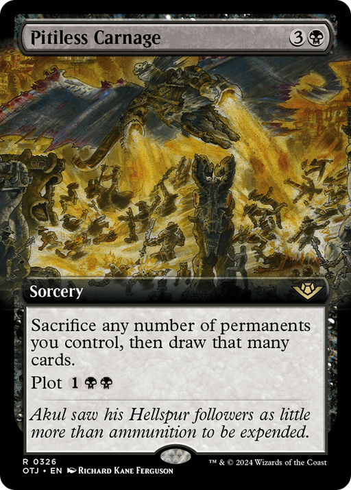 Pitiless Carnage (OTJ-326) [Outlaws of Thunder Junction] (Extended Art) MTG Single Wizards of the Coast