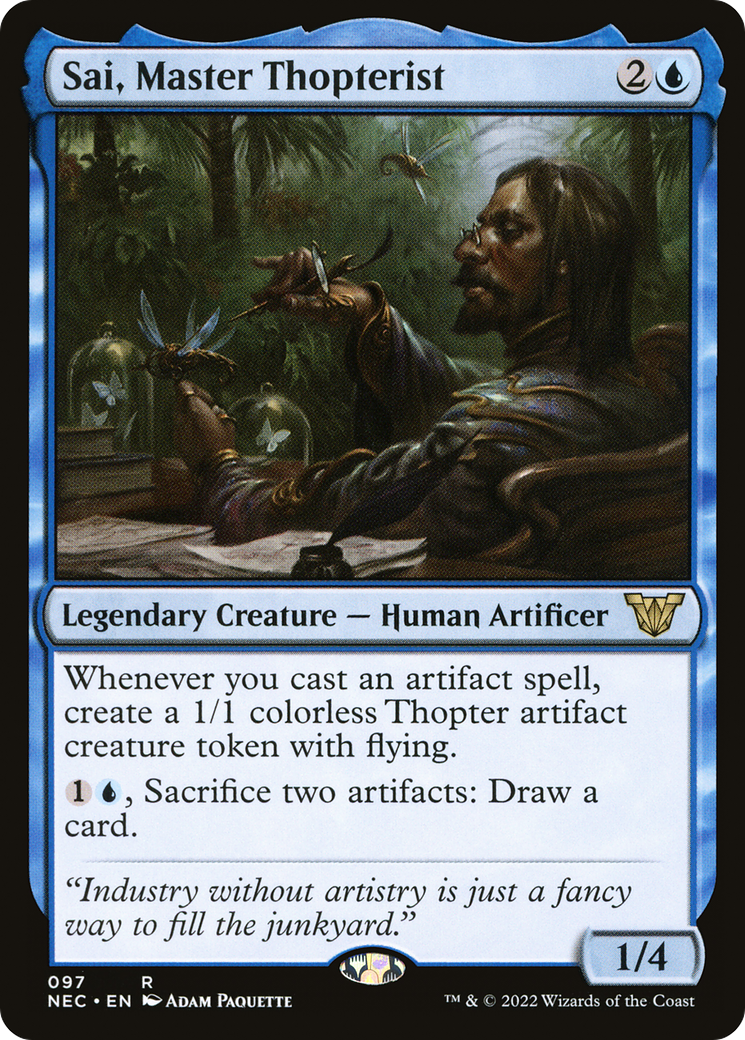 Sai, Master Thopterist (NEC-097) [Neon Dynasty Commander] MTG Single Wizards of the Coast