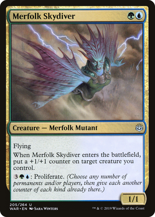 Merfolk Skydiver (WAR-205) [War of the Spark] MTG Single Wizards of the Coast