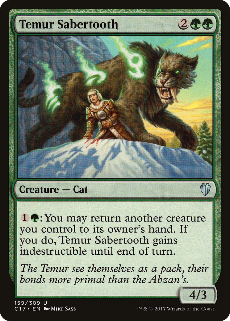 Temur Sabertooth (C17-159) [Commander 2017] MTG Single Wizards of the Coast