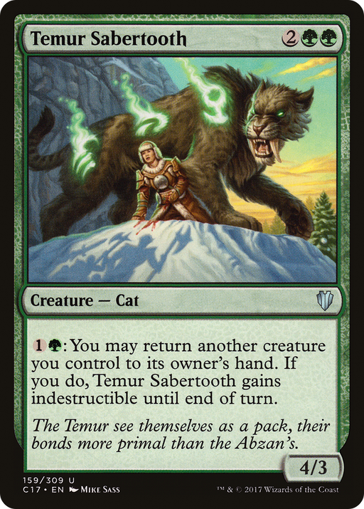 Temur Sabertooth (C17-159) [Commander 2017] MTG Single Wizards of the Coast