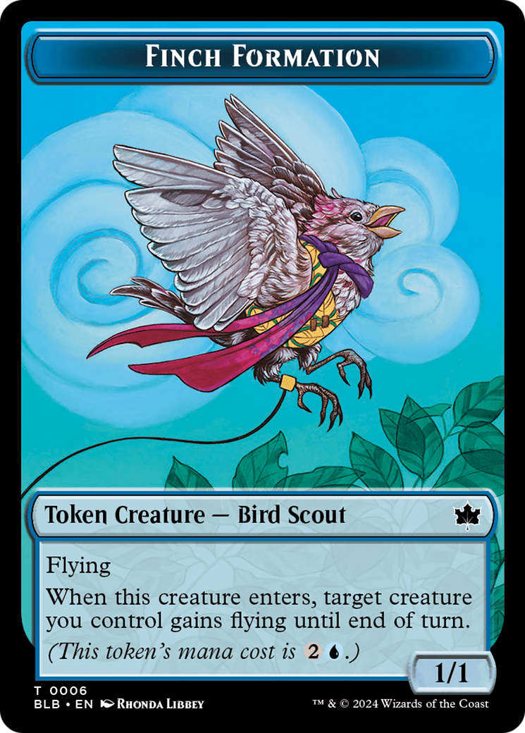 Rabbit // Finch Formation Double-Sided Token [Tokens] Bloomburrow Tokens MTG Single Magic: The Gathering