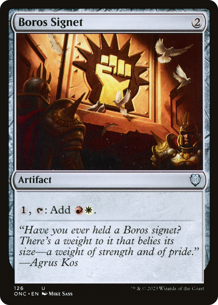Boros Signet (ONC-126) [Phyrexia: All Will Be One Commander] MTG Single Wizards of the Coast