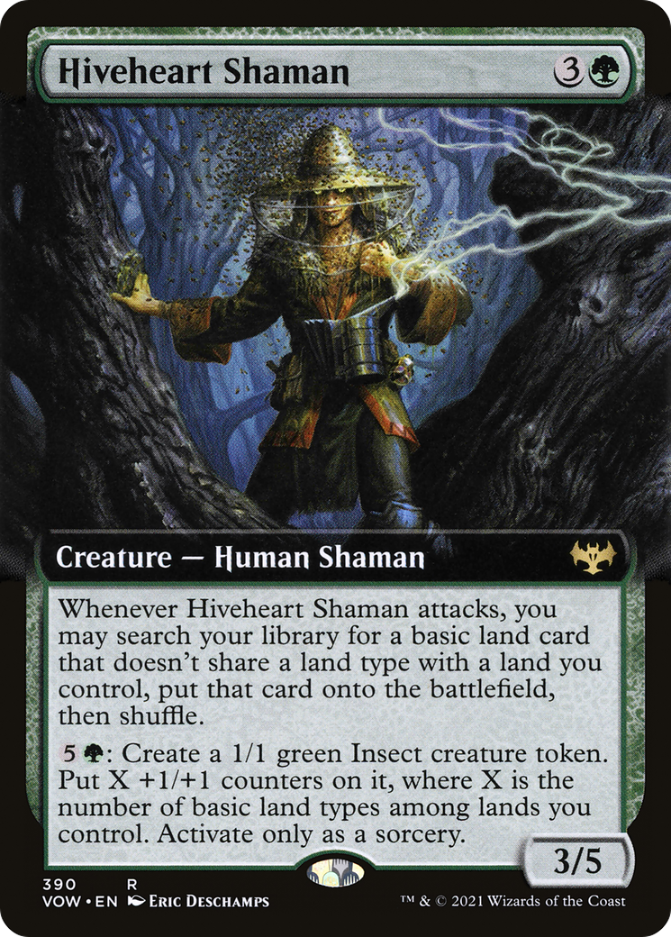 Hiveheart Shaman (VOW-390) [Innistrad: Crimson Vow] (Extended Art) MTG Single Wizards of the Coast