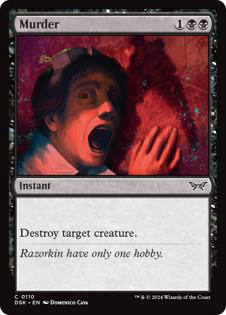 Murder (DSK-110) [Duskmourn: House of Horror] Foil MTG Single Wizards of the Coast