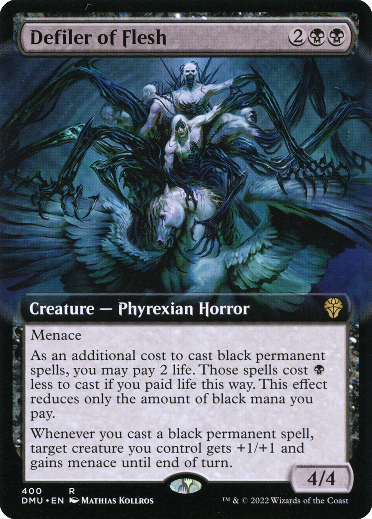 Defiler of Flesh (DMU-400) [Dominaria United] (Extended Art) Foil MTG Single Wizards of the Coast