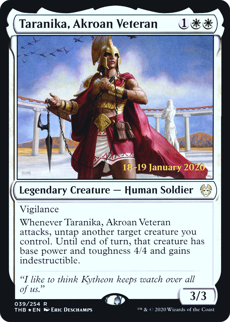 Taranika, Akroan Veteran (PRE-039) [Theros Beyond Death Promos] Foil MTG Single Wizards of the Coast