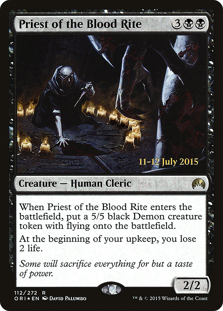 Priest of the Blood Rite (PRE-112) [Magic Origins Promos] Foil MTG Single Wizards of the Coast