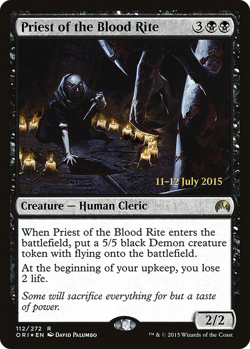 Priest of the Blood Rite (PRE-112) [Magic Origins Promos] Foil MTG Single Wizards of the Coast