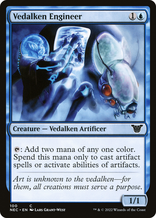 Vedalken Engineer (NEC-100) [Neon Dynasty Commander] MTG Single Wizards of the Coast