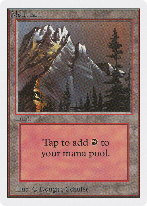 Mountain (2ED-297) [Oldschool] Unlimited Edition MTG Single Wizards of the Coast