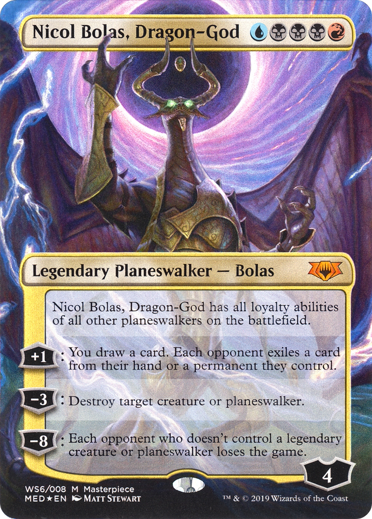 Nicol Bolas, Dragon-God (MED3-WS6) [Misc] Mythic Edition (Borderless) Foil MTG Single Wizards of the Coast