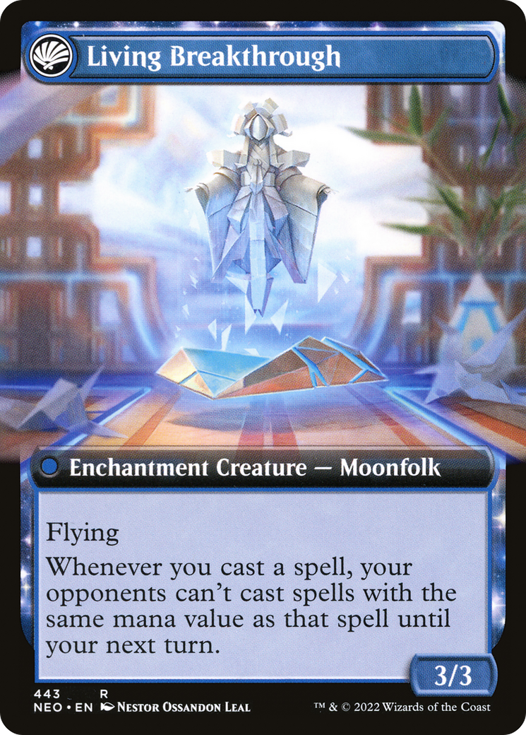 Inventive Iteration // Living Breakthrough (NEO-443) [Kamigawa: Neon Dynasty] (Extended Art) MTG Single Wizards of the Coast