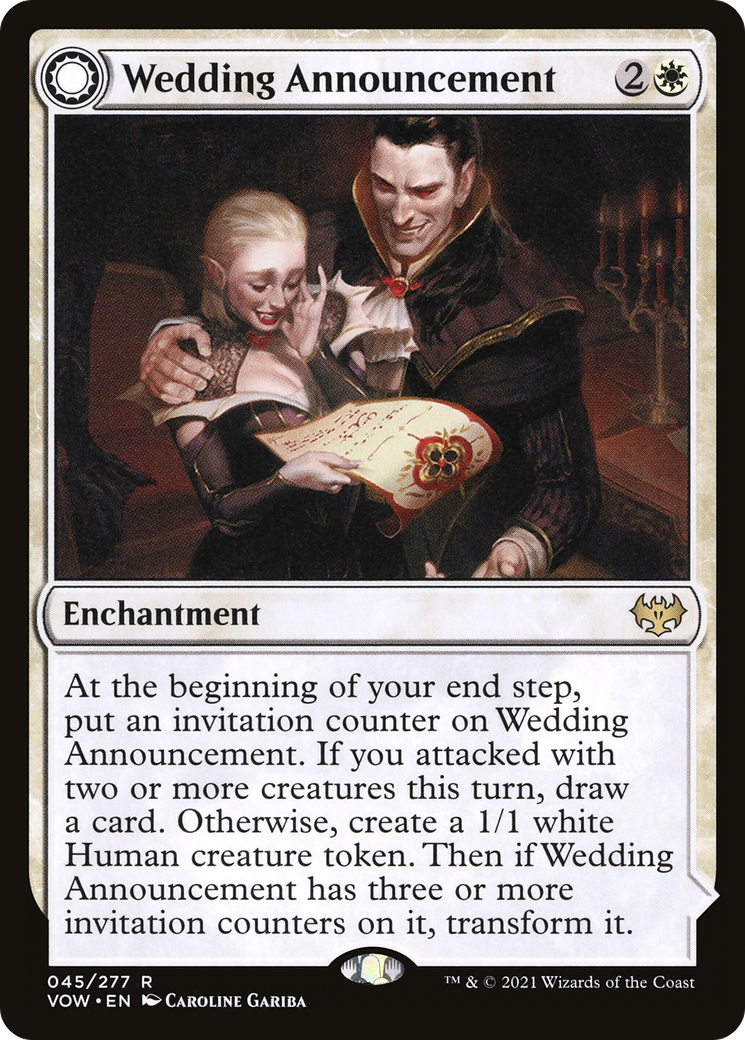 Wedding Announcement (VOW-045) [Innistrad: Crimson Vow] Foil MTG Single Wizards of the Coast