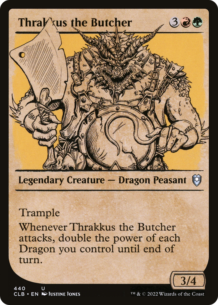 Thrakkus the Butcher (CLB-440) [Commander Legends: Battle for Baldur's Gate] (Showcase) Foil MTG Single Wizards of the Coast
