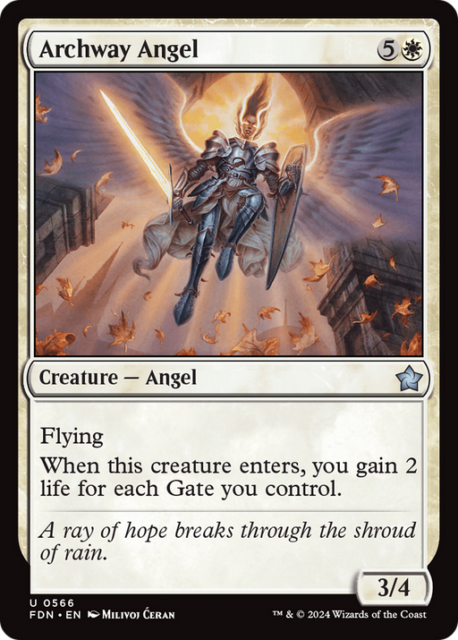 Archway Angel (FDN-566) [Foundations] MTG Single Wizards of the Coast