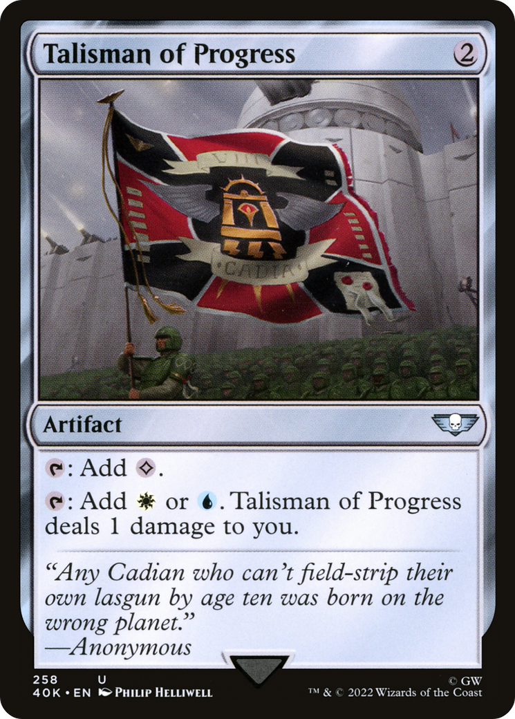 Talisman of Progress (40K-258) [Warhammer 40,000 Commander] MTG Single Wizards of the Coast