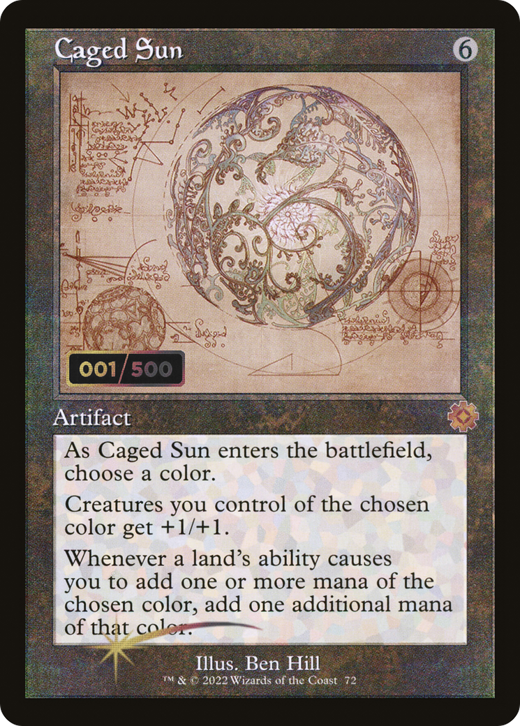 Caged Sun (Schematic) (Serial Numbered) (BRR-072) [The Brothers' War Retro Artifacts] Foil MTG Single Wizards of the Coast
