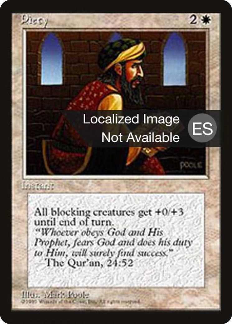 Piety (4BB-041) [Fourth Edition Foreign Black Border] MTG Single Wizards of the Coast