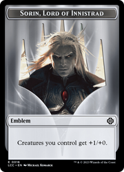 Emblem - Sorin, Lord of Innistrad // Vampire (0004) Double-Sided Token [Tokens] The Lost Caverns of Ixalan Commander Tokens MTG Single Magic: The Gathering