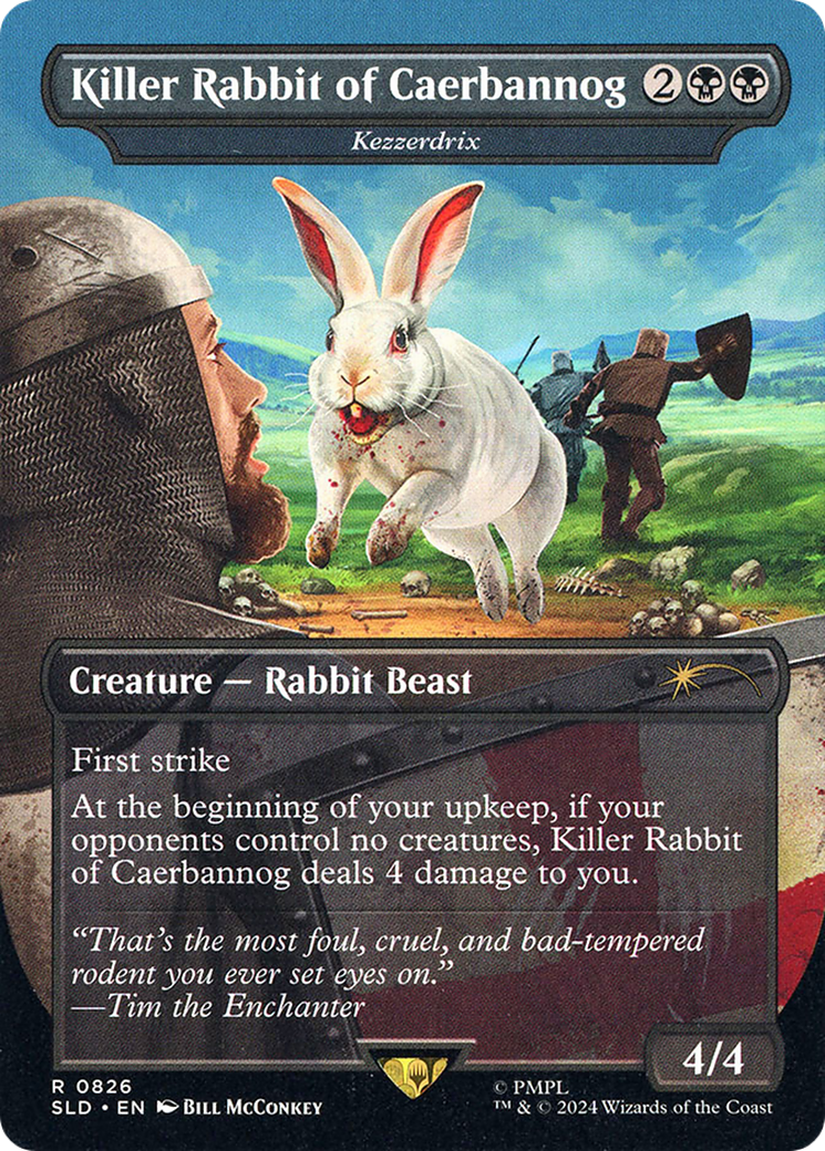 Killer Rabbit of Caerbannog - Kezzerdrix (SLD-826) [Secret Lair] Drop (Borderless) Foil MTG Single Wizards of the Coast