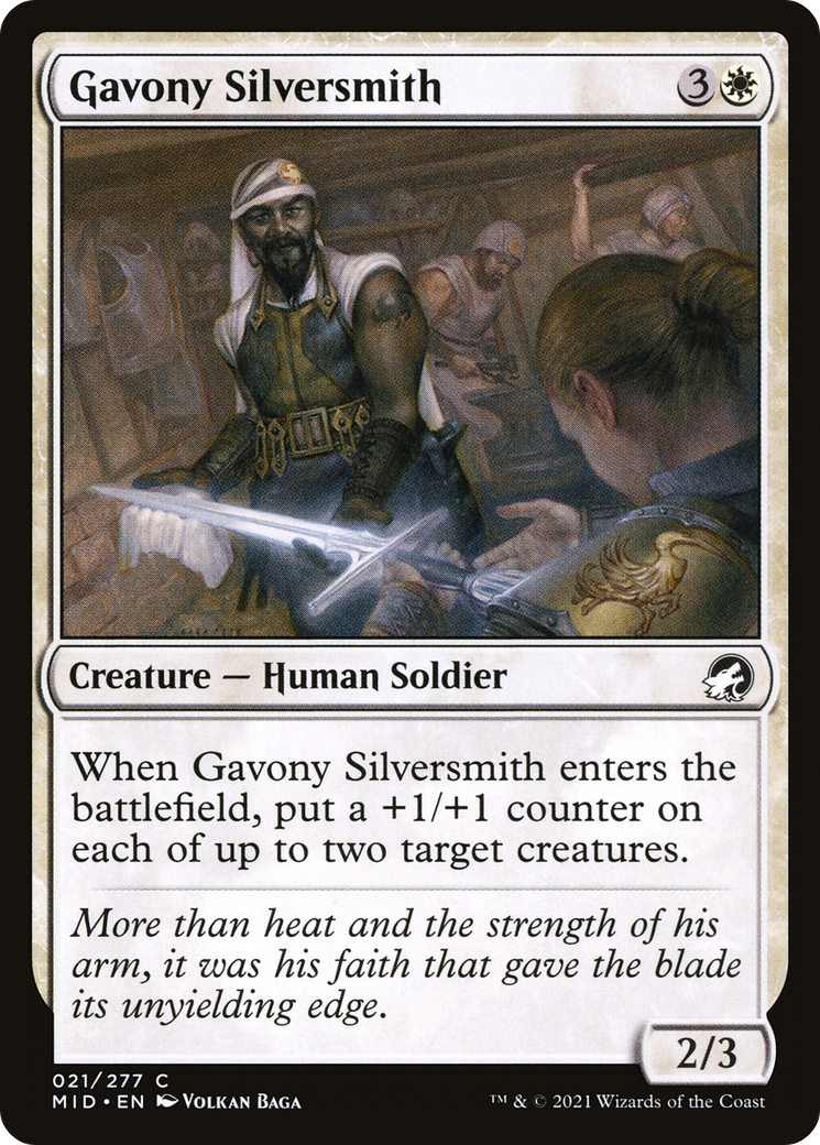 Gavony Silversmith (MID-021) [Innistrad: Midnight Hunt] MTG Single Wizards of the Coast