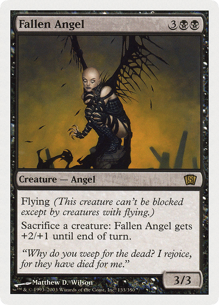 Fallen Angel (8ED-133) [8th Edition] MTG Single Wizards of the Coast