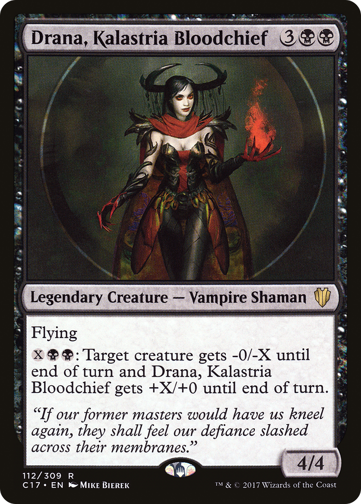 Drana, Kalastria Bloodchief (C17-112) [Commander 2017] MTG Single Wizards of the Coast