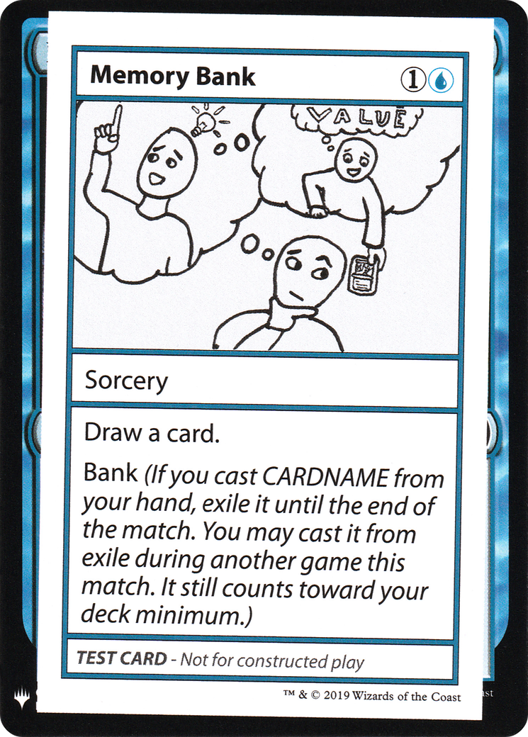 Memory Bank (CMB1-027) [Mystery Booster] Playtest Cards 2019 MTG Single Wizards of the Coast