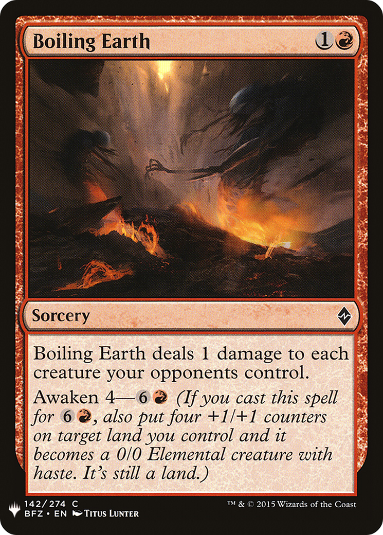 Boiling Earth (LIST-BFZ-142) [Mystery Booster] The List MTG Single Wizards of the Coast