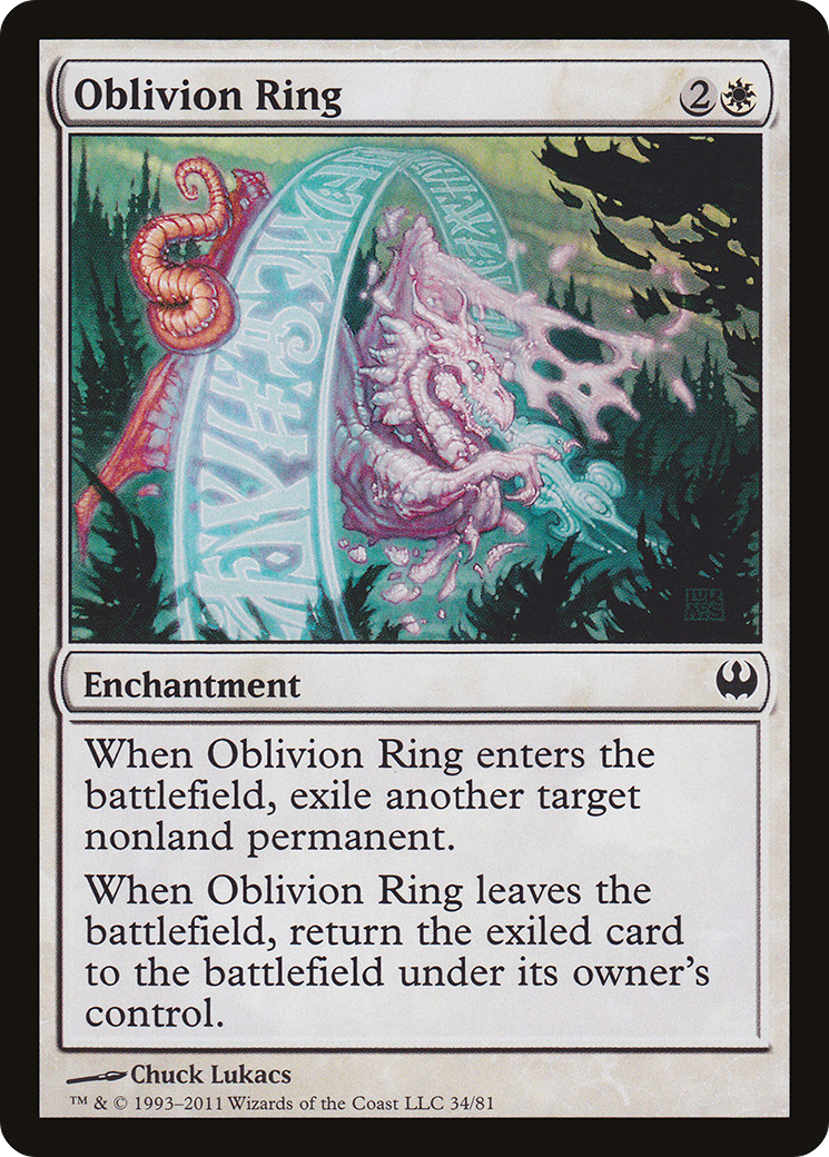 Oblivion Ring (DDG-034) [Misc] Duel Decks: Knights vs. Dragons MTG Single Wizards of the Coast