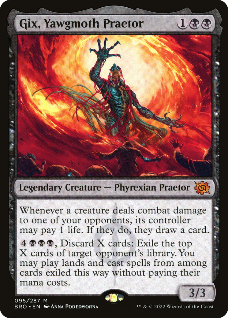 Gix, Yawgmoth Praetor (BRO-095) [The Brothers' War] Foil MTG Single Wizards of the Coast